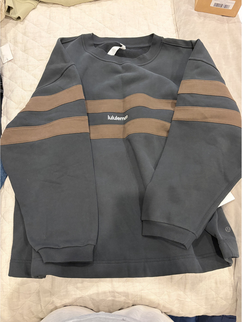 NWT Lululemon W Steady State OS Pullover *Stripe size XL